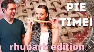 How to make RHUBARB PIE - from the kitchen of a dietitian. Rhubarb nutrition and pie making!