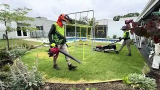 Lawn Mowing TifTuf Hybrid Bermuda Lawn