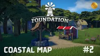 Foundation Gameplay 2022 | Update 1.8.1 | Coastal Map | Medieval Sandbox City Builder  | EP 2