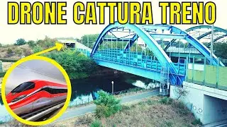 DRONE CAPTURE TRAIN ON THE CROSS ROAD ** FRECCIA ROSSA 1000 **