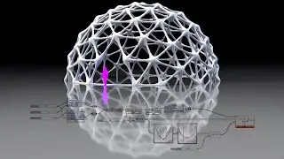 Geodome Variable Pipe Structure Rhino and Grasshopper Parametric Tutorial