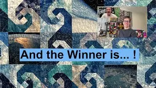 Announcing the Winner of my Earth Views Oceans Quilt Giveaway ! (With Dave's Craft Mom)