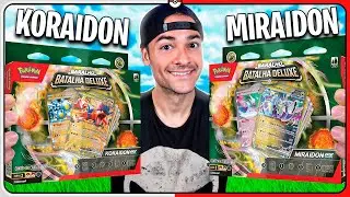 Review do DECK INICIAL de BATALHA Miraidon e Koraidon EX Deluxe com Cartas POK&Eacute;MON TCG