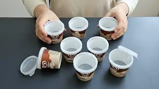  DIY📢📢Look what I did with empty ice cream containers