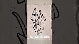 Finished Snowdrop Lino print! #art #artist #original #nature #linocut #linoprint #printmaking