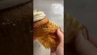 Pumpkin Cheesecake Cupcakes #baking #shorts