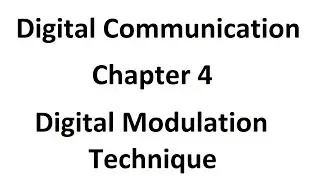 Digital Modulation Technique from  Digital Communication  ( DCO )