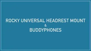 ROCKY Universal Headrest Mount + In Car Headphones for Kids