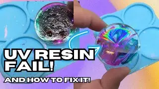 Beginner UV Resin Fail | Holographic Mold | UV Resin in Colored Mold