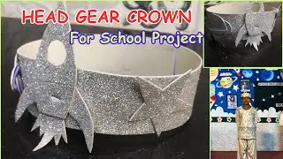 DIY Earth Headgear | Earthday Prop | Space headgear| School project | Glitter sheet Crown headgear