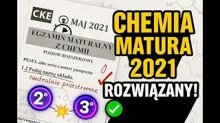 Matura Chemia 2021 MAJ  Cały Arkusz CKE Rozszerzony z Omówieniem 🔥CAŁY ARKUSZ