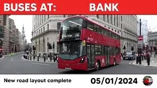 London buses at Bank 05/01/2024