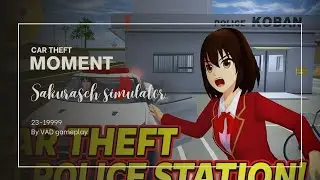 🚨 CRAZY CAR THEFT at the 🚓 POLICE STATION!#sakuraschoolsimulator #cartheft