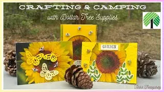 Card Crafting and Camping with Restoring Stamp Pad Hack | DIY and Dollar Tree Supplies