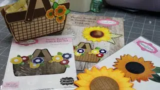 The Stamps of Life Basket & Sunflower Fold-Its Review Tutorial: Shaped Card & Basket Gift Box!