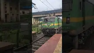 high power twin WAG9 skipping station at full speed .#indianrailways #railfans #goodstrains