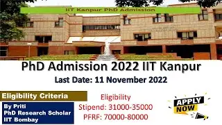 Phd Admission IIT Kanpur| Eligibility Criteria IIT Kanpur