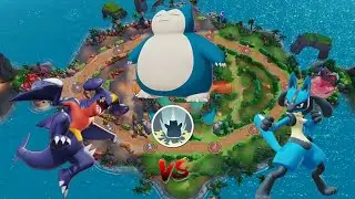 Garchomp vs Lucario how many Snorlax heavy slam can kill Garchomp and Lucario | pokemon unite