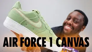 Nike Air Force 1 Canvas Dusty Olive Hemp Phantom On Foot Review QuickSchopes 808 Schopes HV1204 300