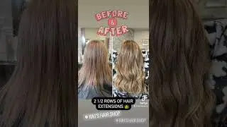 2 1/2 rows of hair extensions
