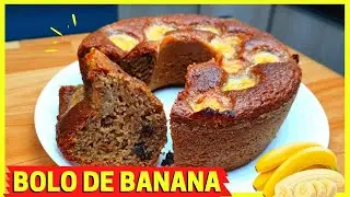 BOLO DE BANANA SEM LEITE E SEM OVO