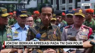 Jokowi Berikan Apresiasi Pada TNI & Polri
