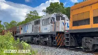 MOVIMENTAÇÃO DE TRENS NO PÁTIO DE CURVELO + PARTIDA NA LOCOMOTIVA DO TRILHEIRO 