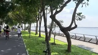 Singapore: Fun walkday (sustainability matters), no ICE vehicles ✅✅, on Coney Island far west side