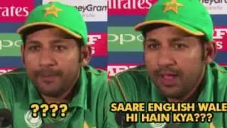 Funny Sarfraz Ahmed Reaction on Realization There Were Only English Reporters!
