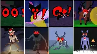 99 Nights In The Forest - & Owl, Bat, Ram, Deer, Goat, Cat, Wolf Jumpscare Roblox 