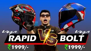 New Vega Rapid Dx vs Vega Bolt🤔 Kaunsa Hai Best Apke Liye? Best Budget ISI & DOT Helmet Under 2000😍