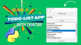 Build a Todo-List App in Python with  Tkinter - Step-by-Step Guide! #python #pythonui #tkinter