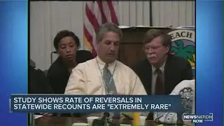 Study shows rates of reversals in statewide recounts are 'extremely rare'
