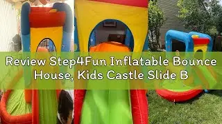 Review Step4Fun Inflatable Bounce House, Kids Castle Slide Bouncer for Children Jumping Outdoor and