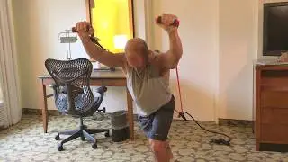 Travel Workout With Bands Shoulder Workout in Hotel Room