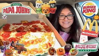 Eating HALLOWEEN THEMED FAST FOOD ITEMS!!