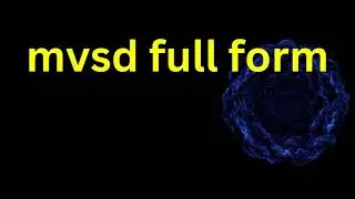MVSD Full Form/ Motor Vehicle Services Division