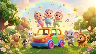 Baby Morning Routine Dance 🚗💃 | One Two Three Farm Song | Fun Kids Dance & Nursery Rhymes