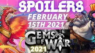 SPOILERS February 15th 2021 | Gems of War Preview | New Troops VAULT w/ Ironhawk??? ALL PLATFORMS