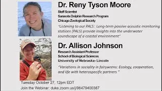 Dr. Reny Tyson Moore and Dr. Allison Johnson- Long Term Animal Research Seminar Series