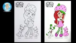 Strawberry Shortcake Coloring Pages - Custard Cat - Pupcake Dog - How to Color - Family Toy Report