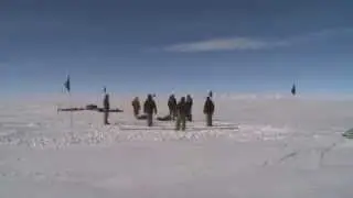 The first tent goes up at the Lake Ellsworth drilling site