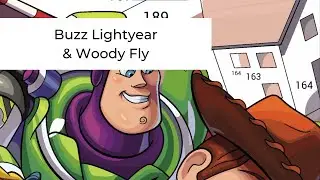 Buzz LIGHTYEAR and Woody Fly | Disney | Happy Color | #colorbynumber