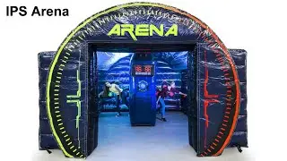 two players adult kids inflatable interactive adult sport game IPS interactive arena for sale