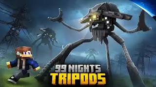HIDING FROM TRIPODS FOR 99 NIGHTS IN THE WORLD OF TOWERS IN MINECRAFT!