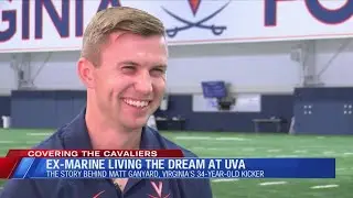 Former Marine Matt Ganyard still living the dream as a 34-year-old kicker at UVA