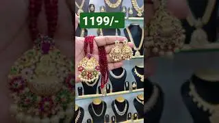 Ruby beads mala and cz stone locket, earings 😱😱🥰🥰 |Rocky sai creations #onlineshopping #npvlakshmi