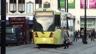 Manchester Metrolink M5000 3012 At Manchester Piccadilly Gardens Going Bury The 05/10/2013