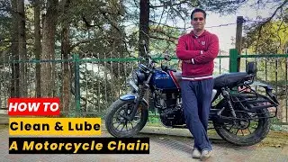 How to Clean and Lubricate your Motorcycle Chain | Chain cleaning and lubrication of Honda CB 350 RS