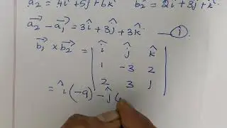 Find the shortest distance b/w the lines whose vector eq. are r=(i+2j+3k)+λ(i-3j+2k),r=(4i+5j+6k)+μ.